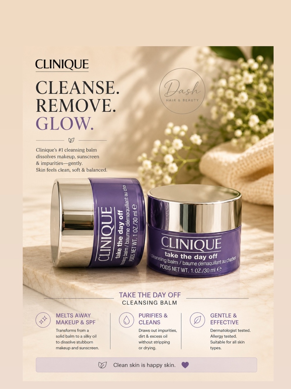 Clinique Take The Day Off Cleansing Balm - Purple & Silver